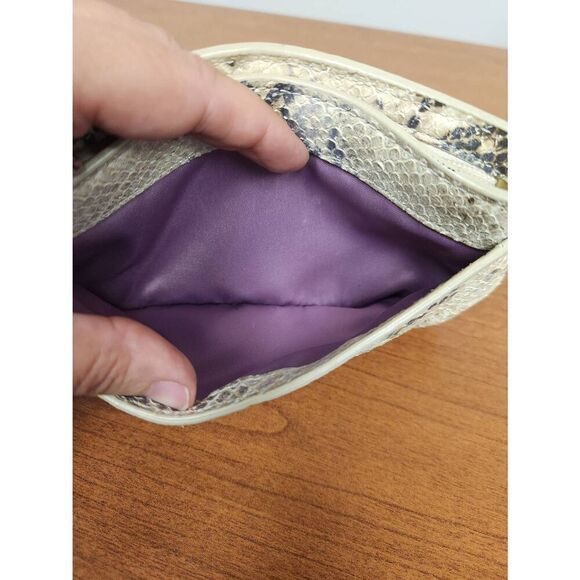 Coach Kristin Embossed Python Snakeskin Wristlet/Clutch. (PF) - Picture 6 of 9